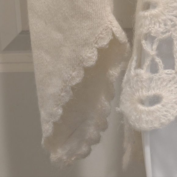 EUC Easel S Delicate Mohair Angora Blend Lace Detail Sweater - Picture 6 of 6